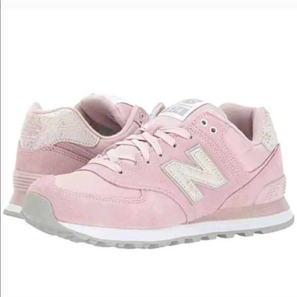 NEW BALANCE 574 PINK SUEDE SHATTERED PEARL SNEAK NWT NEW BALANCE 574 PINK SUEDE SHATTERED PEARL SNEAK NWT